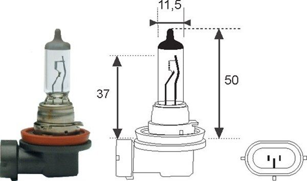 Glühlampe, Fernscheinwerfer MAGNETI MARELLI 002549100000