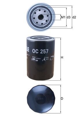 Ölfilter MAHLE OC257