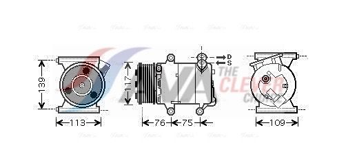 Kompressor, Klimaanlage AVA QUALITY COOLING AUAK185