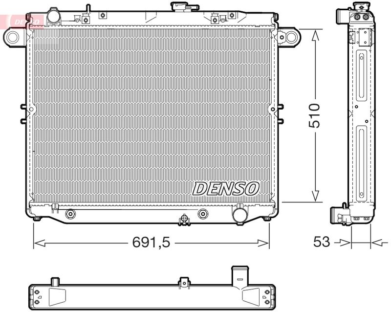 Kühler, Motorkühlung DENSO DRM51015