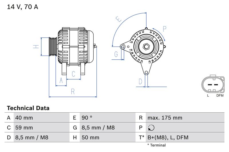 Lichtmaschine Generator BOSCH 0 986 041 910