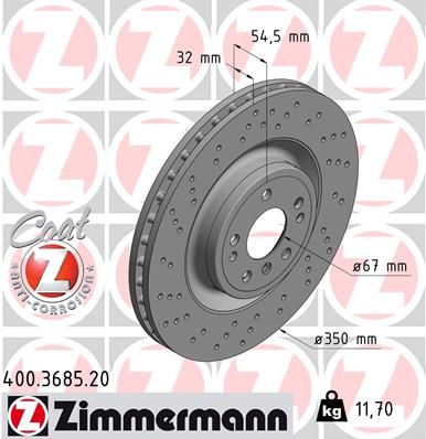Bremsscheibe ZIMMERMANN 400.3685.20