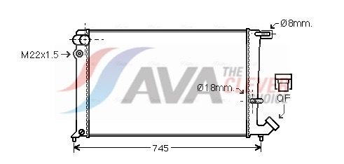 Kühler, Motorkühlung AVA QUALITY COOLING CN2142