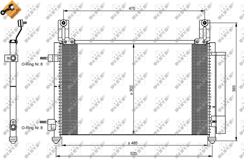 Kondensator, Klimaanlage NRF 35796