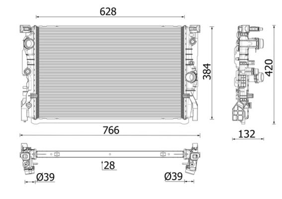 Kühler, Motorkühlung MAHLE CR2635000P