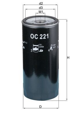 Ölfilter MAHLE OC221