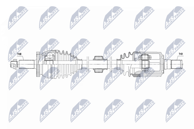 Antriebswelle (Gelenkwelle) NTY NPW-HY-638