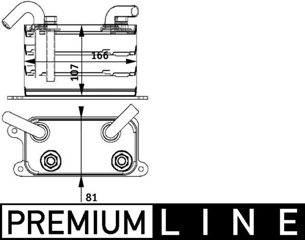 Ölkühler, Automatikgetriebe MAHLE CLC62000P