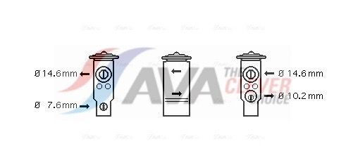 Expansionsventil, Klimaanlage AVA QUALITY COOLING TO1045