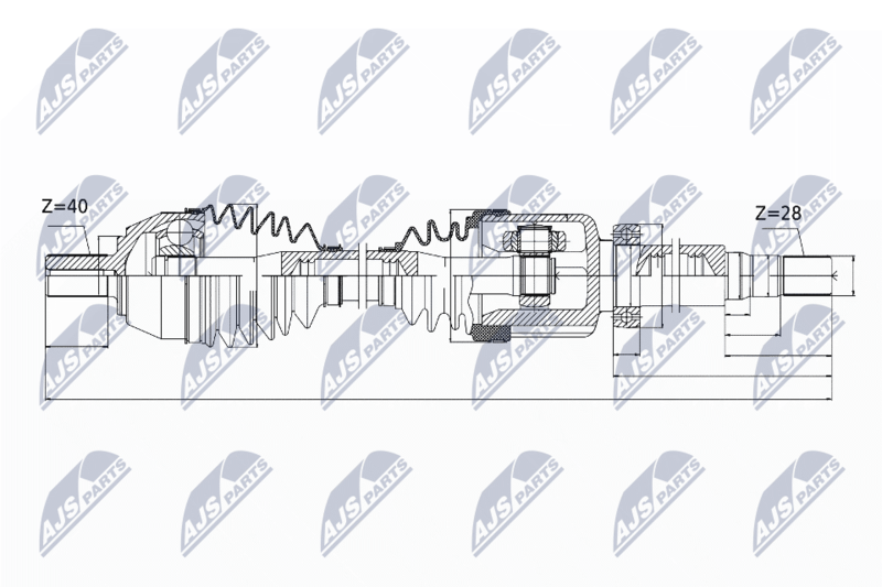 Antriebswelle NTY NPW-VV-044