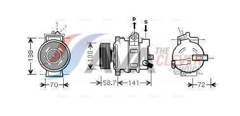 Kompressor, Klimaanlage AVA QUALITY COOLING AIAK279