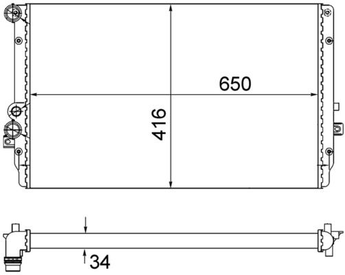 Kühler, Motorkühlung MAHLE CR854001S