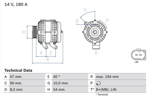Generator BOSCH 0 986 048 400