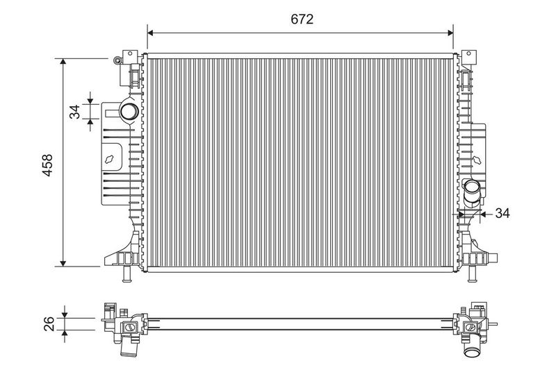 Kühler, Motorkühlung VALEO 701364