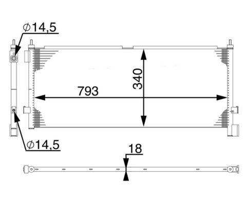 Kondensator, Klimaanlage MAHLE AC532000S