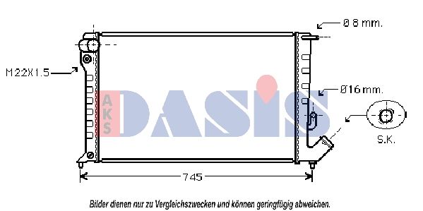 Kühler, Motorkühlung AKS DASIS 060990N