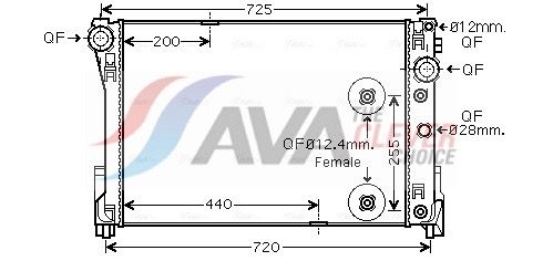Kühler, Motorkühlung AVA QUALITY COOLING MS2491