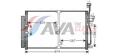 Kondensator, Klimaanlage AVA QUALITY COOLING OL5425D