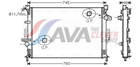Kühler, Motorkühlung AVA QUALITY COOLING FDA2421