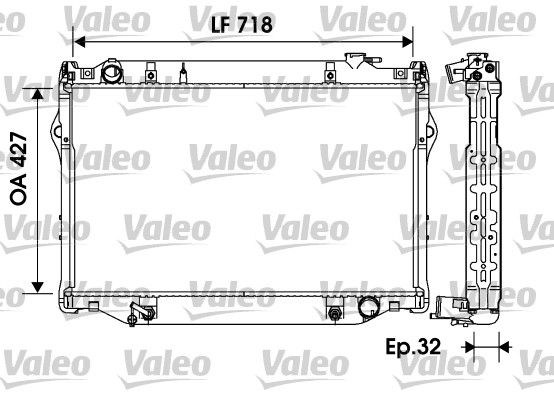 Kühler, Motorkühlung VALEO 734185