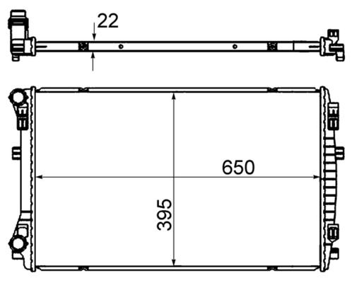 Kühler, Motorkühlung MAHLE CR2054000S