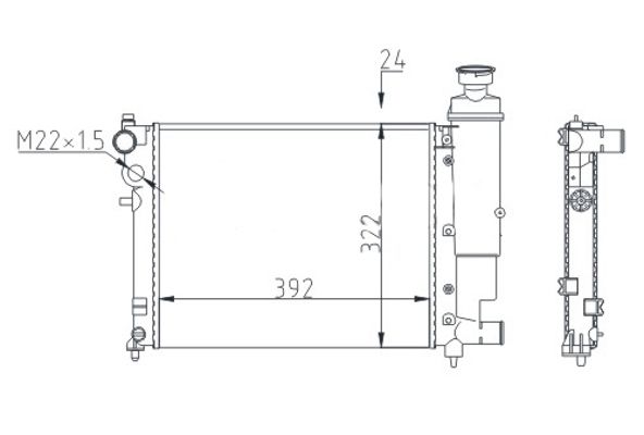 Kühler, Motorkühlung HART 605 564