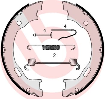 Bremsbackensatz, Feststellbremse BREMBO S 50 515