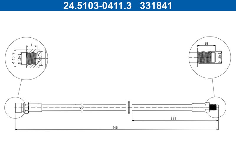 Bremsschlauch Ate 24.5103-0411.3