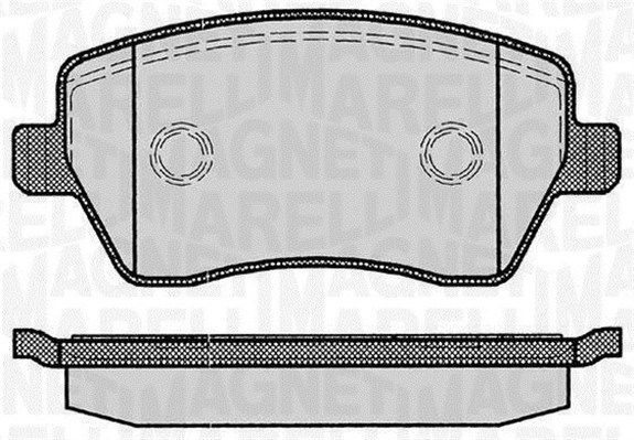 Bremsbelagsatz, Scheibenbremse MAGNETI MARELLI 363916060347
