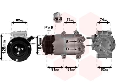 Kompressor, Klimaanlage VAN WEZEL 1800K498