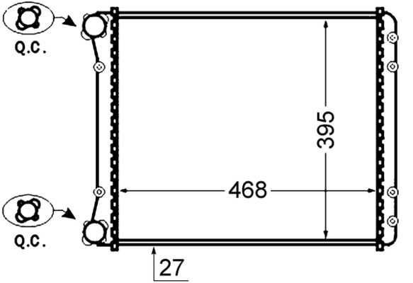 Kühler, Motorkühlung MAHLE CR1418000S