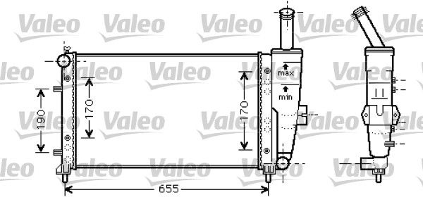 Kühler, Motorkühlung VALEO 734459