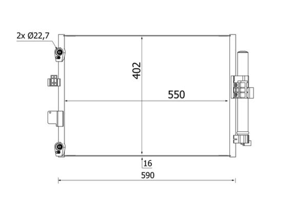 Kondensator, Klimaanlage MAHLE ac 960 000s