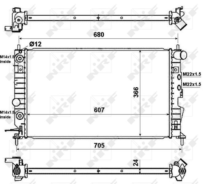 Kühler, Motorkühlung NRF 50219