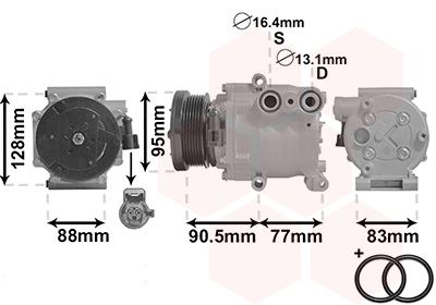 Kompressor, Klimaanlage VAN WEZEL 1800K434
