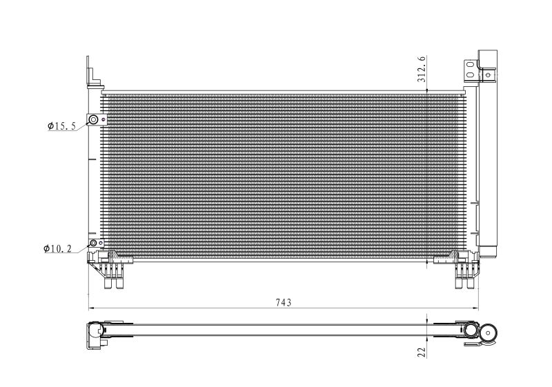 Kondensator, Klimaanlage NRF 350466