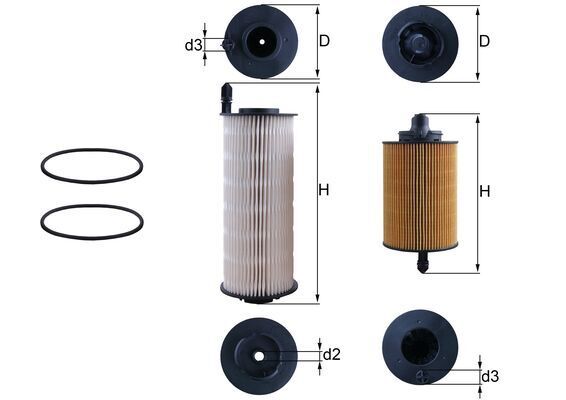 Kraftstofffilter Benzinfilter MAHLE KX 646KIT