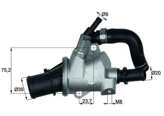 Thermostat, Kühlmittel MAHLE TI14588