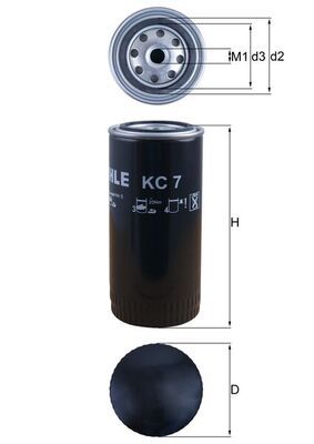 Kraftstofffilter MAHLE KC7