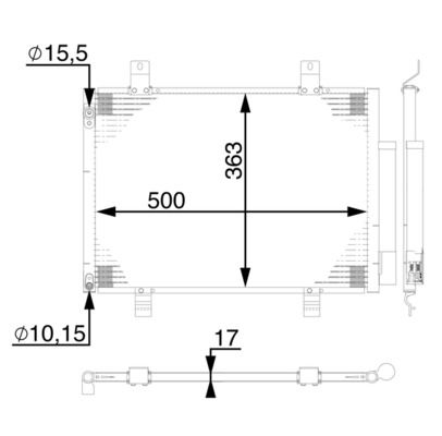 Kondensator, Klimaanlage MAHLE AC77000S