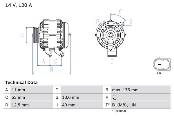Generator BOSCH 0 986 082 220