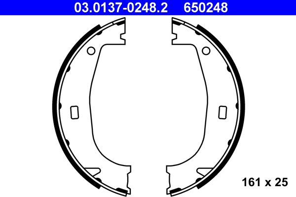 Bremsbackensatz, Feststellbremse ATE 03.0137-0248.2