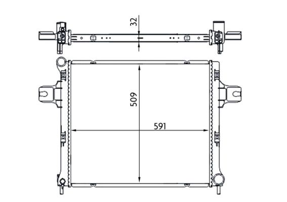 Kühler, Motorkühlung MAHLE CR1696000S