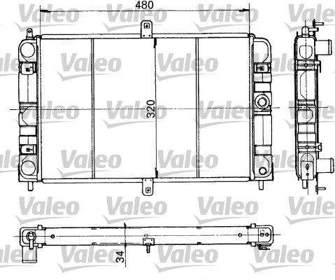 Kühler, Motorkühlung VALEO 730317