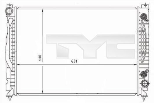 Kühler, Motorkühlung TYC 702-0001