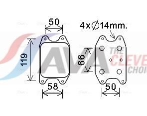 Ölkühler, Motoröl AVA QUALITY COOLING VN3394