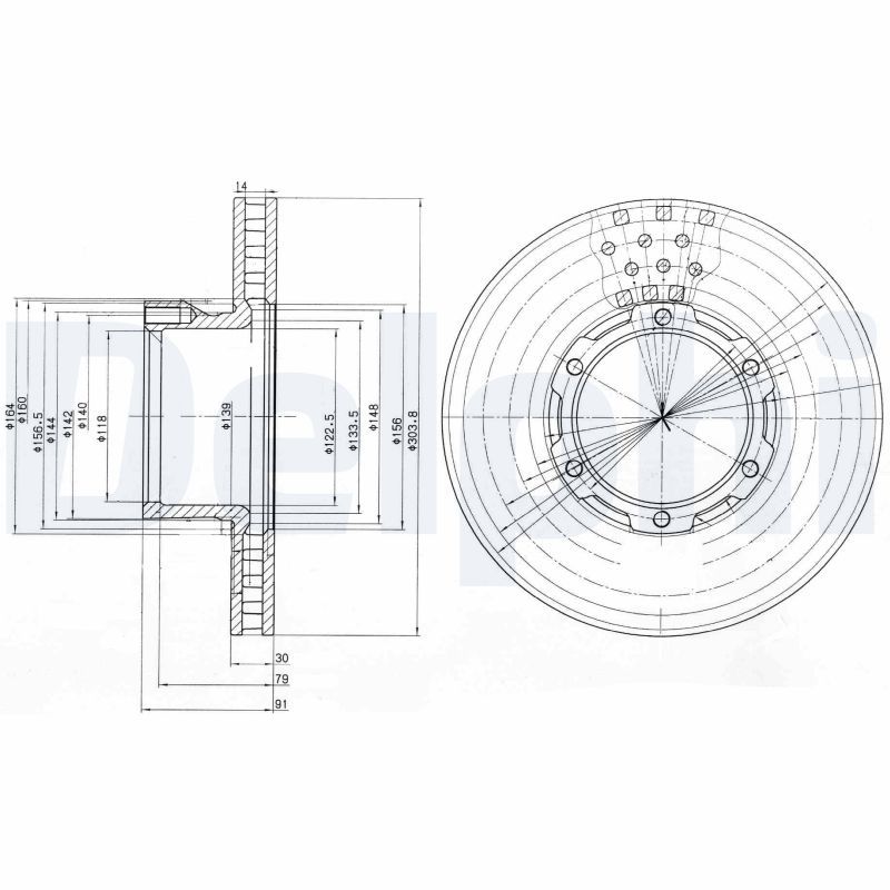Bremsscheibe DELPHI BG473