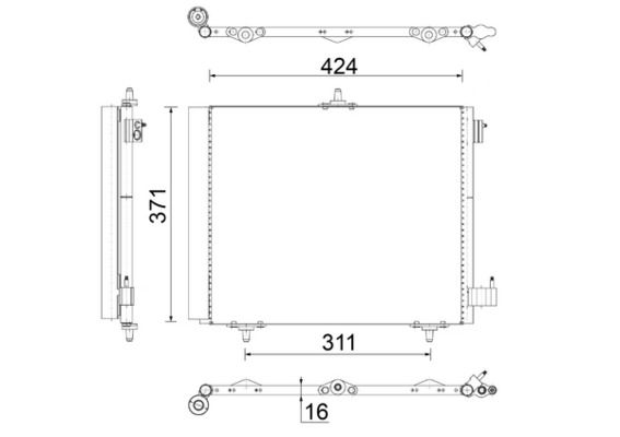 Kondensator, Klimaanlage MAHLE AC460000S