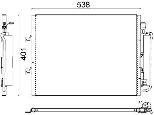 Kondensator, Klimaanlage MAHLE AC641000S