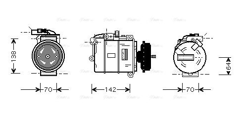 Kompressor, Klimaanlage AVA QUALITY COOLING vnk087